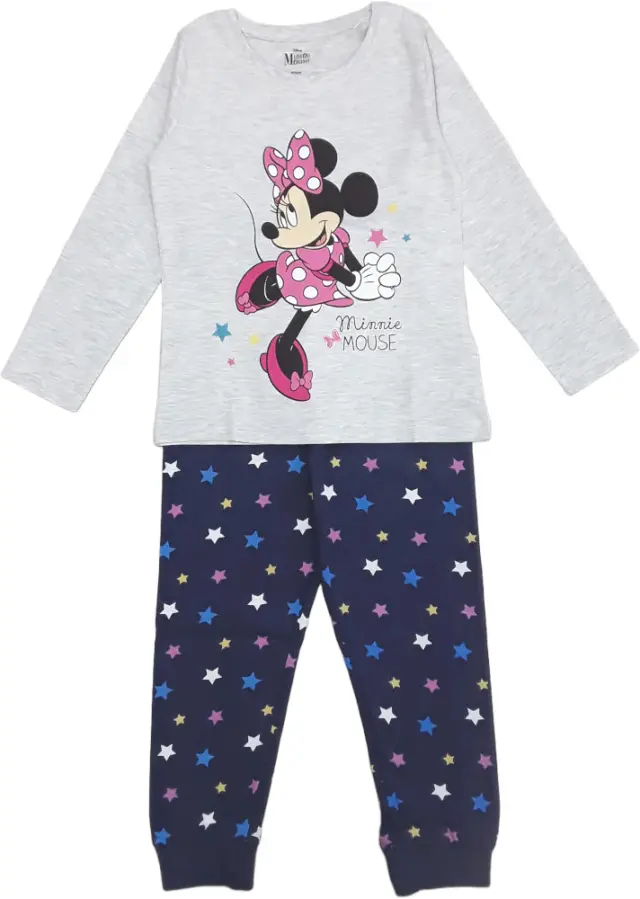 Πιτζάμα Μακρυμάνικη Minnie Grey Navy Stars 8020340 - 6-7 Y (122cm)