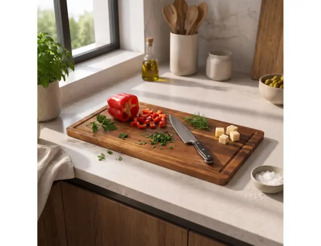 Επιφάνεια Κοπής Excellent Houseware από Ξύλο Ακακίας με διαστάσεις 37x25x1.6cm 784630190