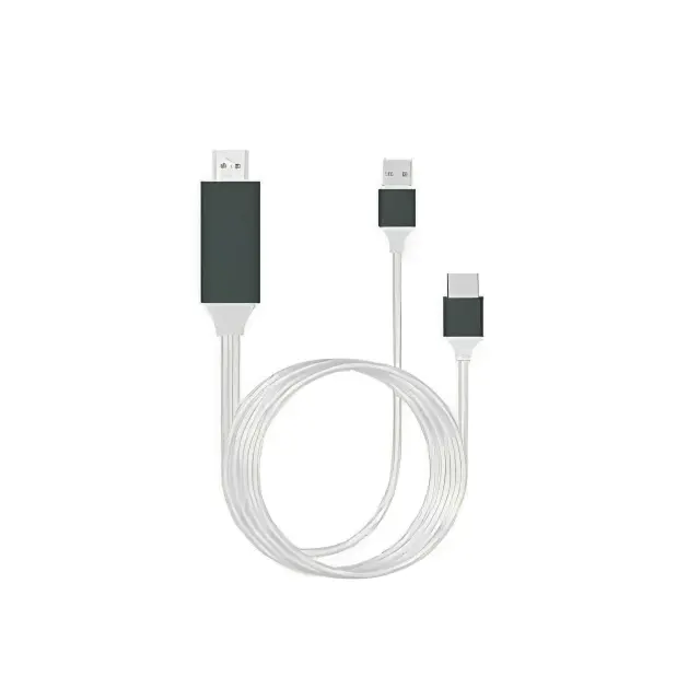 Καλώδιο Type-C σε HDMI 4K 2m με Τροφοδοσία USB L9H Λευκό