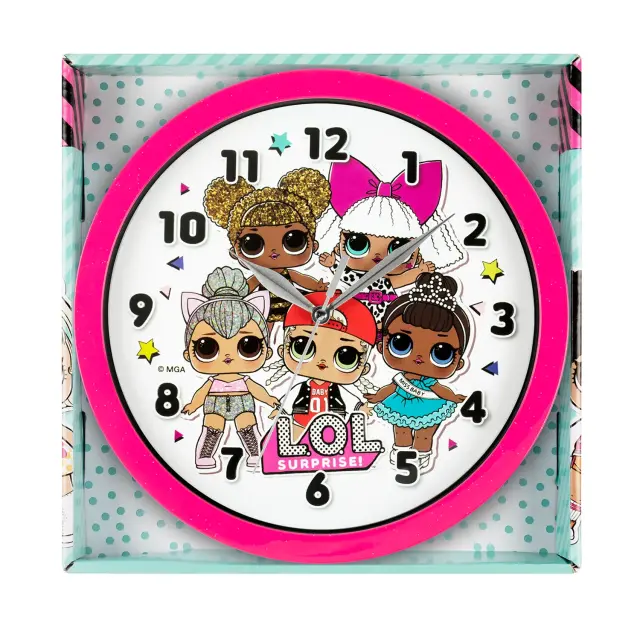 Disney Παιδικό Ρολόι Τοίχου LOL Pink 2
