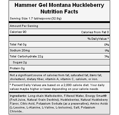 Hammer Energy Gel 33GR Montana Huckleberry 2