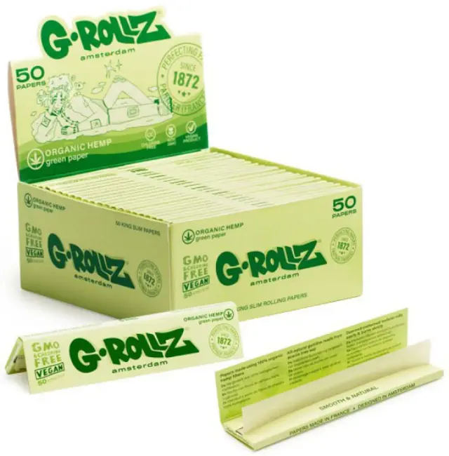 G-Rollz Χαρτάκια Organic Green - King Size Slim 50φ. 2
