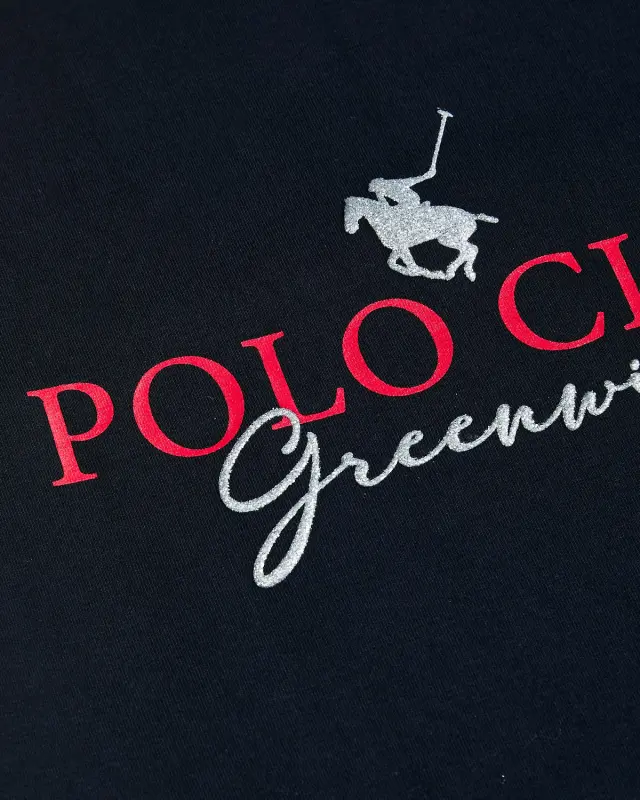 Μπλούζα Greenwich Polo Club με ανάγλυφα glitter στοιχεία 2