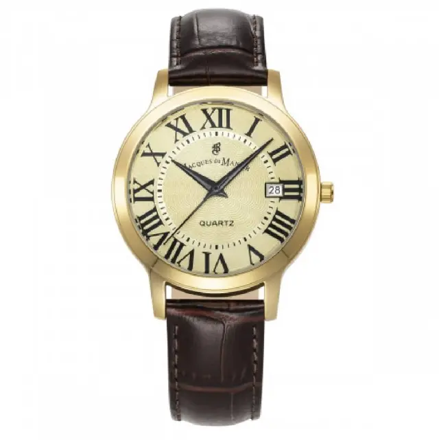 Jacques Du Manoir Genesis Gents Men's Watch Brown Leather Strap JWG04804
