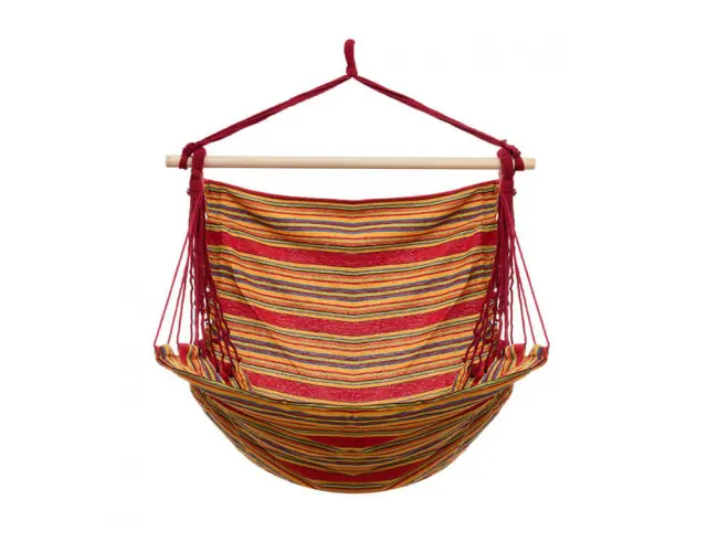Αιώρα κάθισμα Heinner (YGH052) με ξύλο, 120x150cm, Κόκκινο/Καφέ YGH052 2