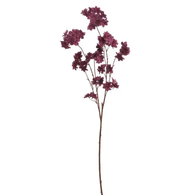 Κλαδί τεχνητό φυτό με λουλούδια, 112cm, μωβ
