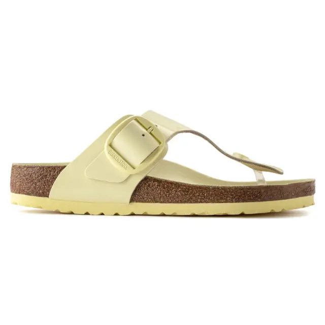 Birkenstock Πέδιλα Γυναικείο δέρμα λουστρίνι Κίτρινο BIR/GIZEH BIG BUCKLE 1021500 POPCORN