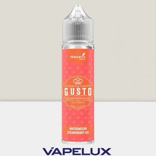 Gusto by Omerta Flavor Shots Watermelon Strawberry Ice 10ml to 60ml 2
