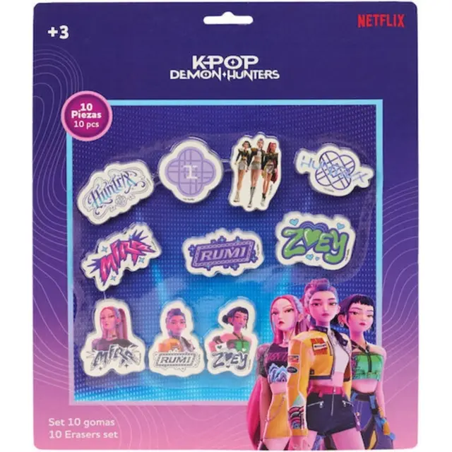 Σετ 10τμχ Σβήστρες K-POP DEMON HUNTERS - Pack of 10 Erasers 342660166