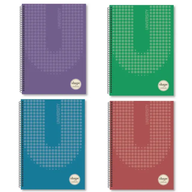 Τετράδιο Σπιράλ Α4 2 Θέματα University / UN-1202 (Shape)