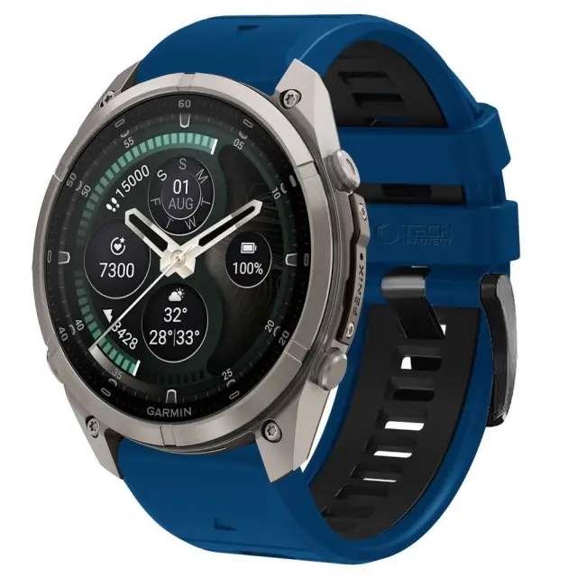 Tech-protect Iconband Pro Garmin Fenix 5 / 6 / 6 Pro / 7 / 8 / 8 Pro / E / 9 / 9 Pro (47 Mm) Navy/black