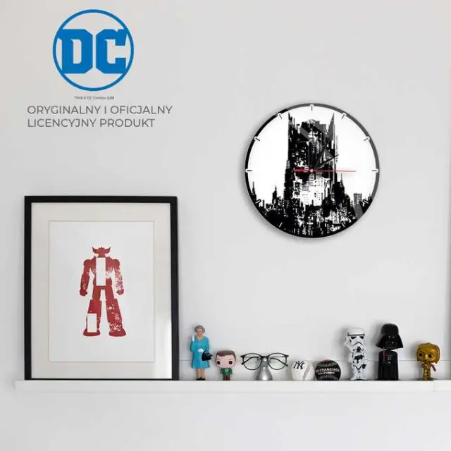 Ert Group® Batman Ρολόι Τοίχου με Γυάλινη Επίστρωση 30,5 cm 2