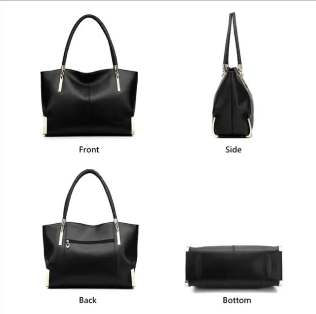 Δερμάτινη Γυναικεία Τσάντα Shopper Ωμου Foxer 938032F μαύρο - One Size 2
