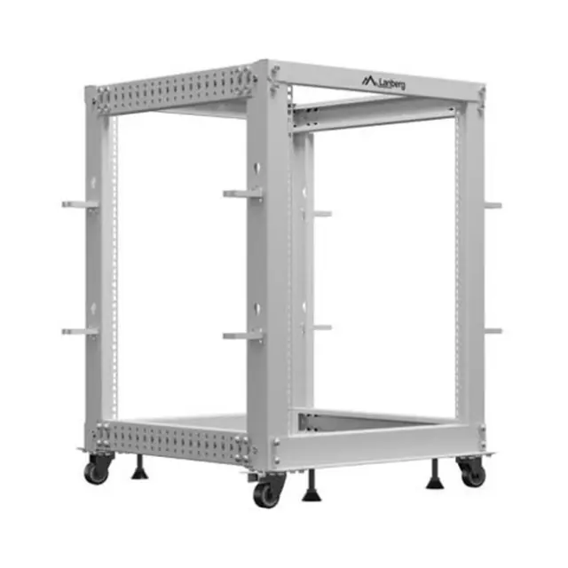 Lanberg Open Rack1 19" 15U 600X600-1100 Adjustable Gray (OR01-6115-S) 2
