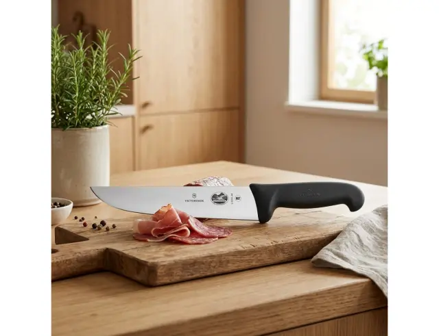 Μαχαίρι Κρέατος Victorinox Fibrox με μήκος λεπίδας 20cm - Black5.5203.20