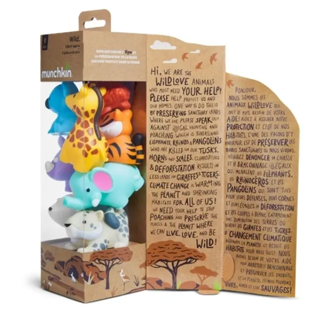 Munchkin – Παιχνίδι Μπάνιου Wild Bath Squirts 8 Ζωάκια 9m+ 2