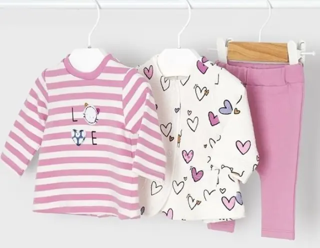 Mayoral New Born Φόρμες σετ 3 τεμάχια Ecofriends Χρώμα 85 Μωβ (12-02618-085) Μωβ - 4-6 μηνών