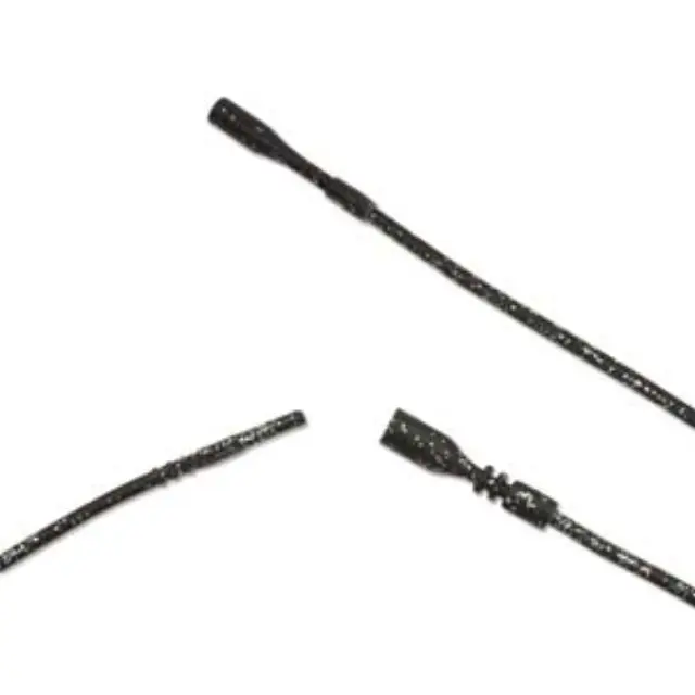 Λαστιχένιο Κολιέ Surfer Look - Sparkle Black Ø2mm - 45.7cm - 20τεμ