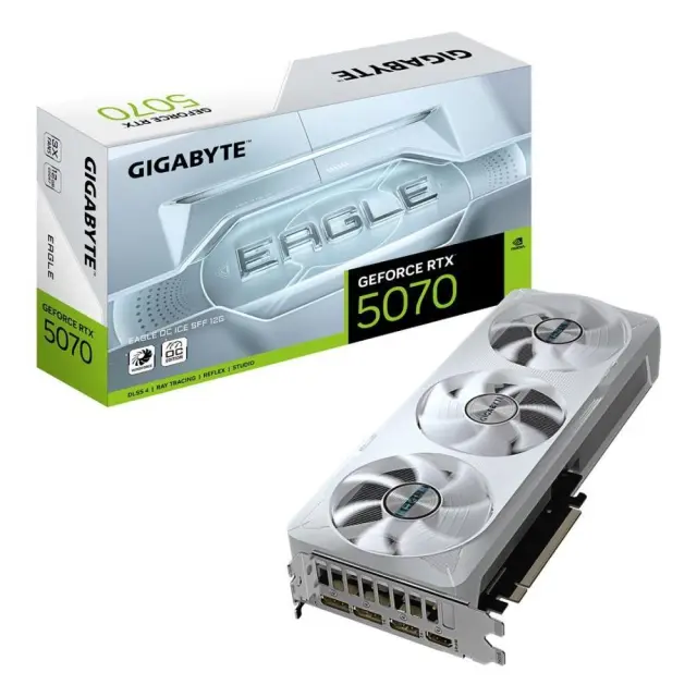 GigaByte GeForce RTX 5070 EAGLE OC ICE (white, DLSS 4, 3x DisplayPort, 1x HDMI 2.1)