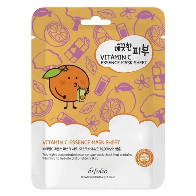 Esfolio Pure Skin Vitamin C Essence Mask Sheet - Μάσκα με Βιταμίνη C