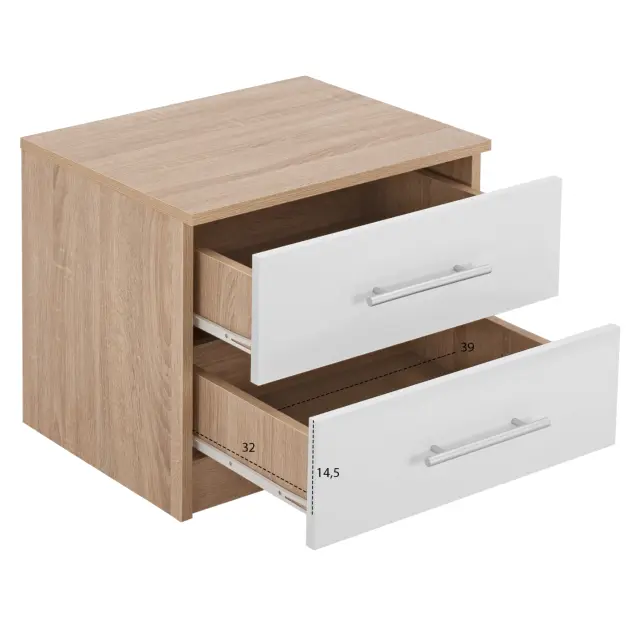 ΚΟΜΟΔΙΝΟ ΜΕΛΑΜΙΝΗΣ FB92220.06 SONAMA - ΛΕΥΚΟ 48x40,5x41,5 εκ. 3