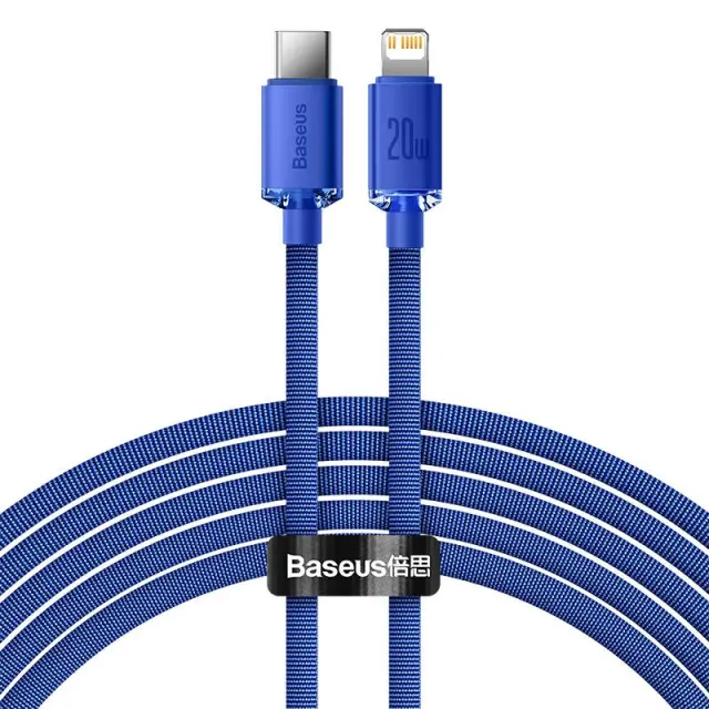 Baseus Data Cable Crystal Shine Type-C to Lightning 20W 2m Blue