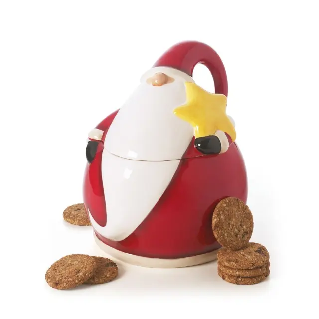 Excelsa Χριστουγεννιάτικο Βάζο για Μπισκότα: Xmas Santa