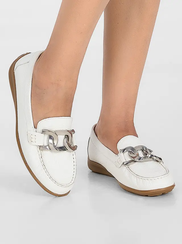 Gabor Μοκασίνια-Loafers Γυναικείο δέρμα Άσπρο GAB/42444 50-WEISS 2