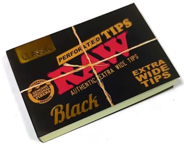 RAW Tips Black Τζιβάνα Μαύρη Φαρδιά Extra Wide - Aκατέργαστη 40φ.