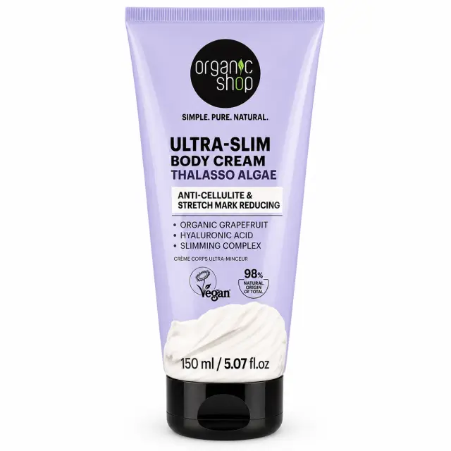 NATURA SIBERICA Organic shop Thalasso Algae Ultra Slim Body Cream Κρέμα Σώματος κατά της Κυτταρίτιδας & Μείωσης Ραγάδων, 150ml