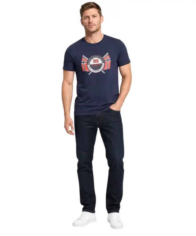 Norway Nautical School - Ανδρικό T-shirt Κοντομάνικο 856028-NAVY Μπλε Ναυτικό