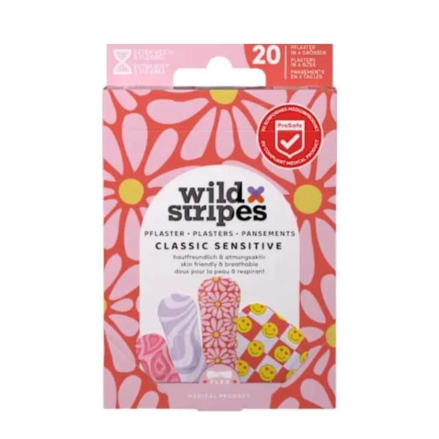 Wild Stripes Classic Sensitive Pastel Fun Παιδικά Αυτοκόλλητα Επιθέματα 20τμχ