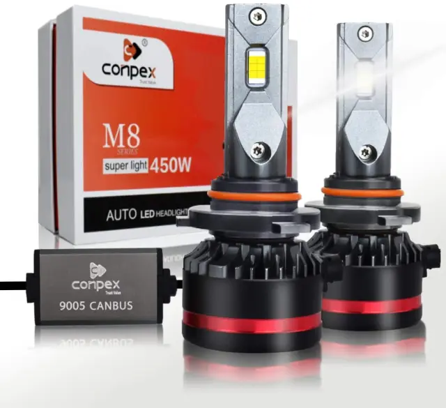 Φώτα αυτοκινήτου Led 9000LM LED Full canbus - 90W 6500K - CONPEX M8- 2τμχ