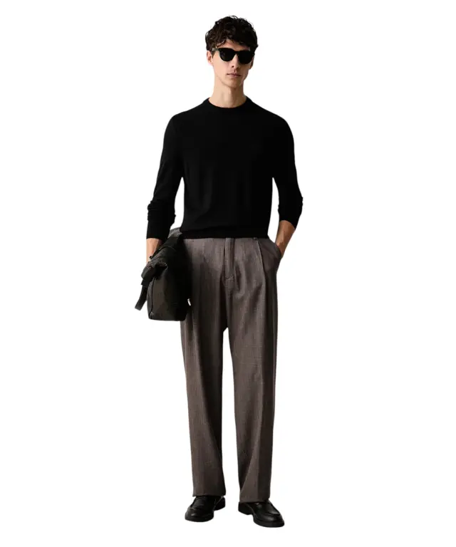 Hugo Boss - Ανδρικό Πλεκτό Πουλόβερ Regular Fit Avac C1 50578034-001 Μαύρο 2