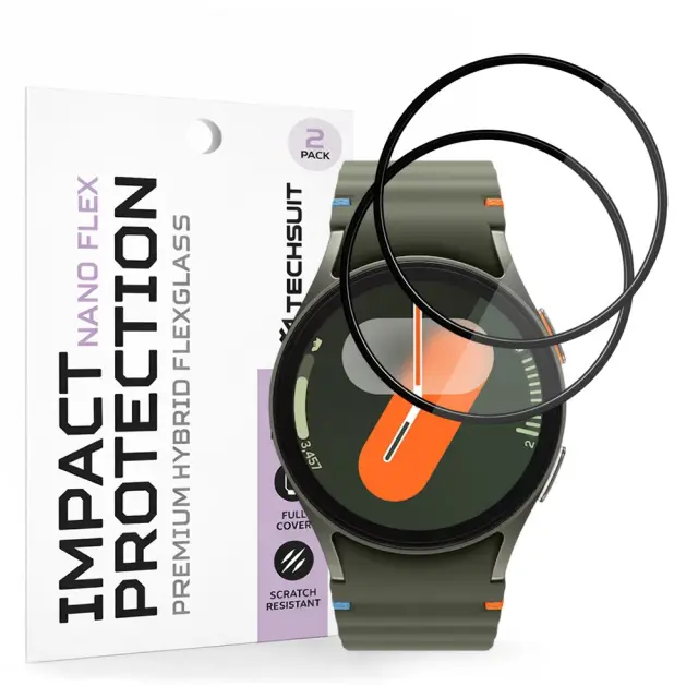 Techsuit® Nano Flex (2 pack) για Galaxy Watch 7 40mm - Black
