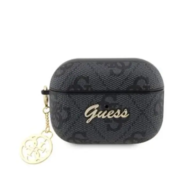 Guess 4G Script PC/PU Charm Case for AirPods Pro 2 Black