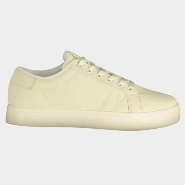 Calvin Klein - Ανδρικά Sneakers Δερμάτινα YM0YM01163-YBJ Εκρού - 46