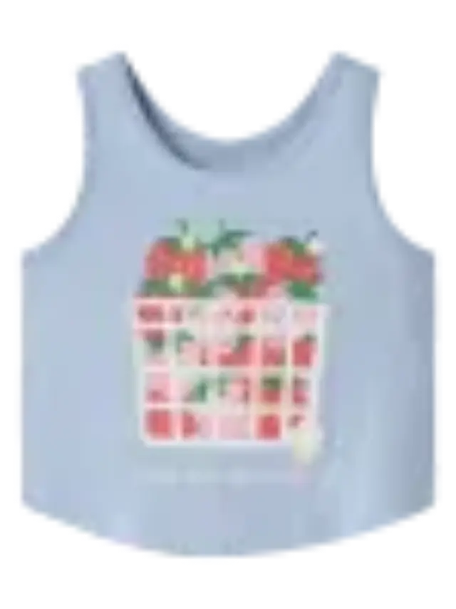 Name It Αμάνικο Τοπ κοριτσίστικο πλεκτό Μπλε NMFVIGEA TANK SHORT TOP - 13241642 3