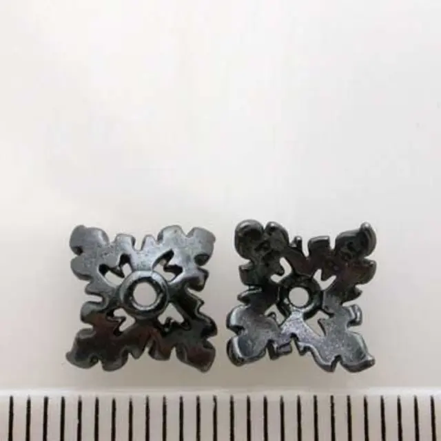 Καπελάκι Χάντρας από Πιούτερ 12mm - Gunmetal - 2τεμ