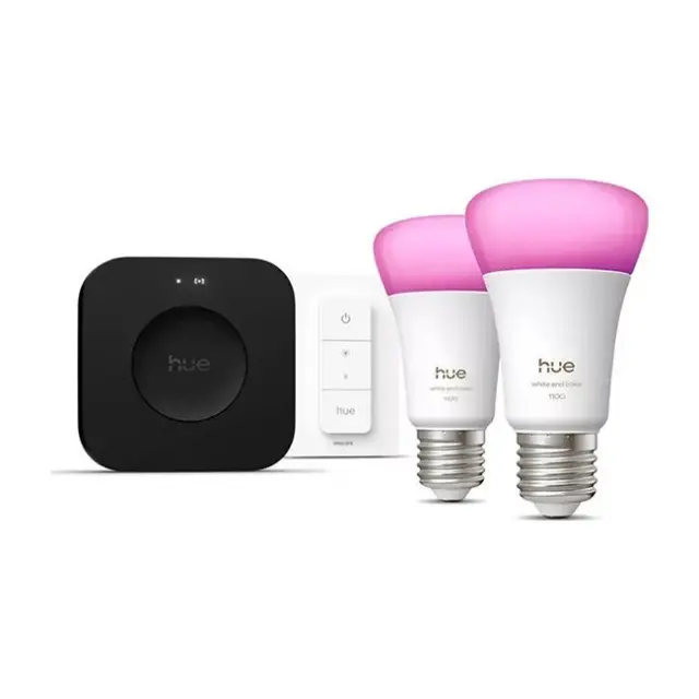 Philips Hue Bridge Pro & 2x E27 & Dimmer Switch (929003853505)