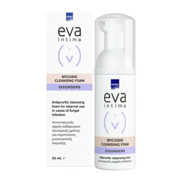 InterMed Eva Mycosis Intimate Foaming Wash Αφρός για Καθαρισμό της Ευαίσθητης Περιοχής με Χαμομήλι & Υαλουρονικό 50ml