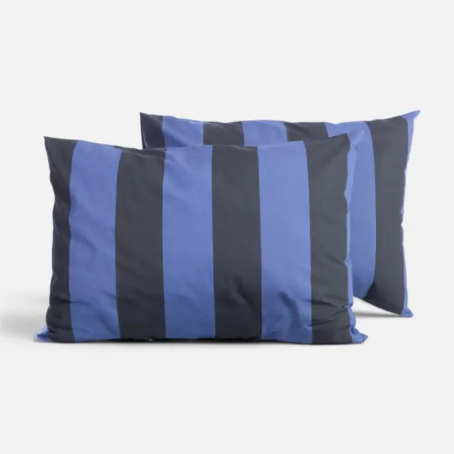 Μαξιλαροθήκη Casual Vertia 52x72 Nef Nef Homeware, 100% ΒΑΜΒΑΚΙ - BLUE/BLACK (039621)