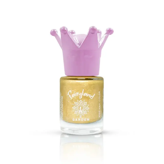 Garden of Panthenols Fairyland Nail Polish Glitter Gold Jiny 4 Παιδικό Βερνίκι Νυχιών με Άρωμα Φράουλα, 7.5ml