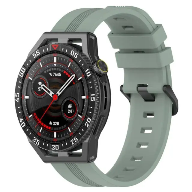 Λουράκι Σιλικόνης για Smartwatch 22mm- Grey Green OEM