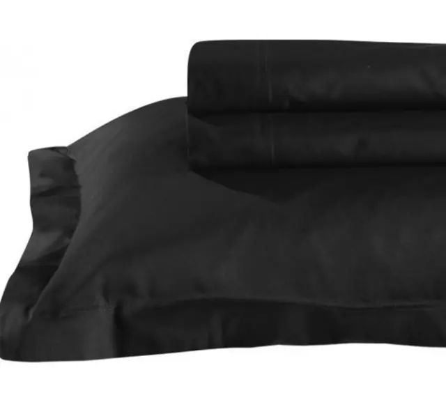 Σεντόνι 170x260 Μονό Χωρίς Λάστιχο Satin Das 718 Μαύρο