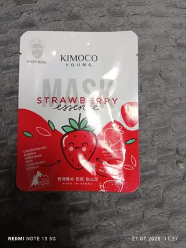 Kimoco Young Μάσκα Προσώπου για Αναζωογόνηση με Εκχύλισμα Φράουλας & Glacial Water, 25ml