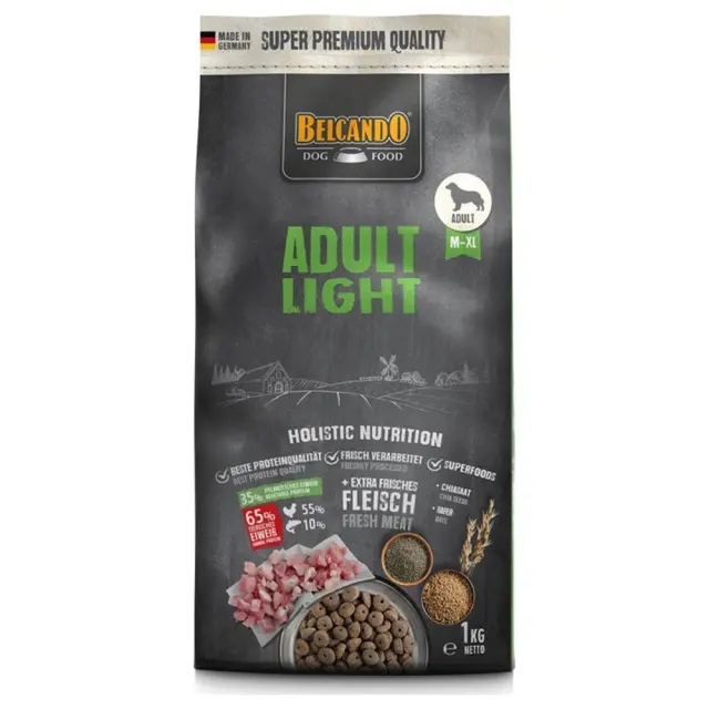 Belcando Adult Light Ξηρά Τροφή Διαίτης για Ενήλικους Σκύλους Μεσαίων & Μεγαλόσωμων Φυλών με Κοτόπουλο και Ψαριά 1kg