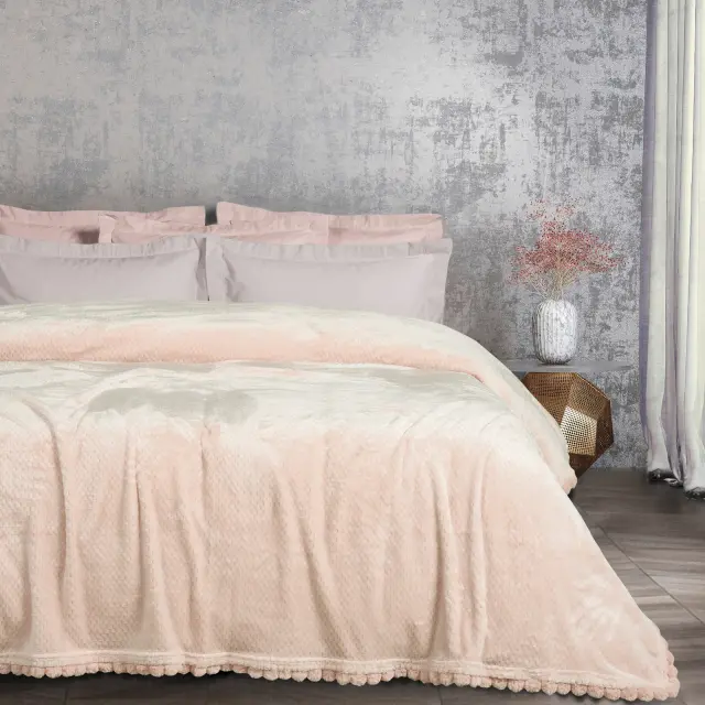 Κουβέρτα 220x240 Υπέρδιπλη 330gsm Das Home 1185 Pink 100% Πολυέστερ