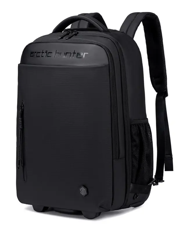 ARCTIC HUNTER τσάντα ταξιδίου LG00657-1 με θήκη laptop 15.6", τροχήλατη, 27L, μαύρη
