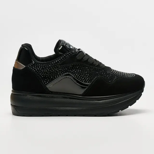Donna Serena Sneakers Γυναικείο δέρμα suede Μαύρο DSE/5531 NERO